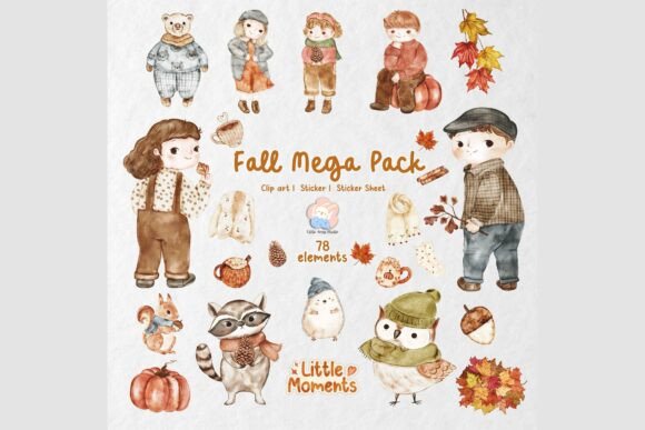 Download Fall Mega Pack – Clipart &amp; Sticker - Pack Collection