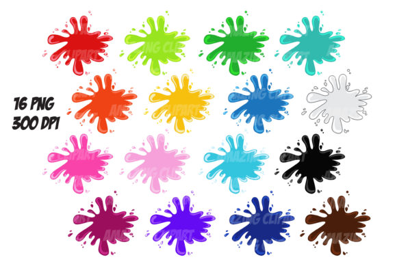 Download Paint Splashes Clip Art - Clip art Collection