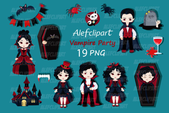 Download Vampire Party Digital Clip Art - Clip art Collection