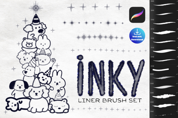 Download Procreate Ink Liner Brush Pack - Pack Collection