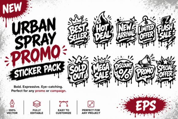 Download Urban Spray Promo Sticker Pack – Messy - Pack Collection