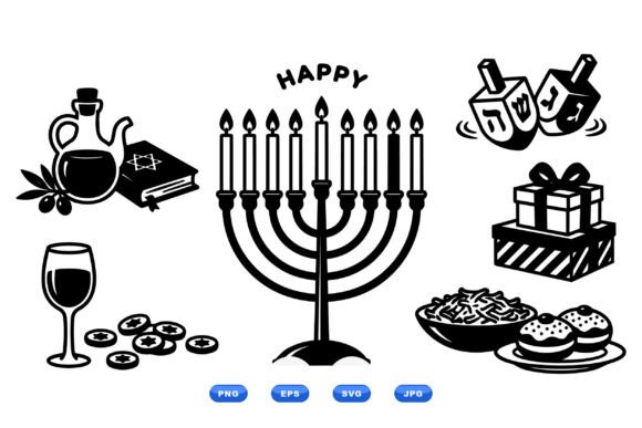 Download Hanukkah Festive Clipart Pack - Pack Collection