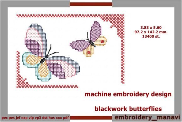Download Blackwork Butterflies - Blackwork Collection