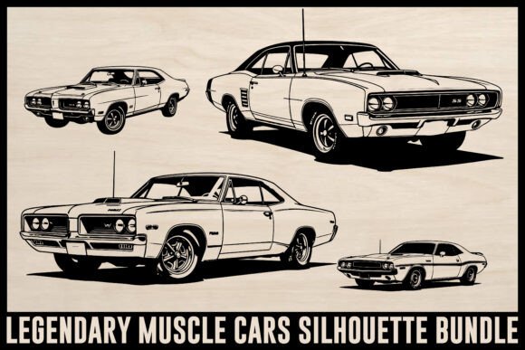 Download Classic Muscle Car Silhouette Pack - Pack Collection