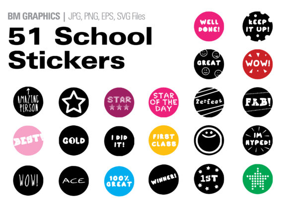 Download School Stickers Pack | over 50 Stickers - Pack Collection