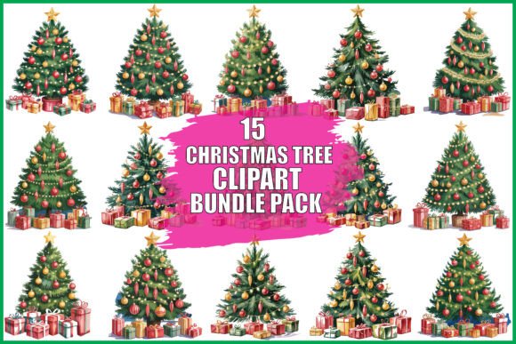 Download Christmas Tree Clipart Bundle Pack - Pack Collection