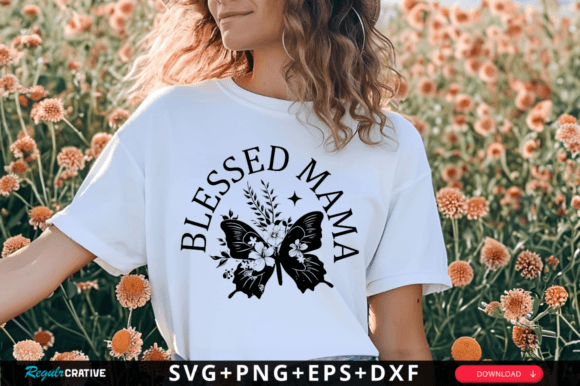 Download Blessed Mama Svg Design,Mom Svg Design - Blessed mama svg Collection